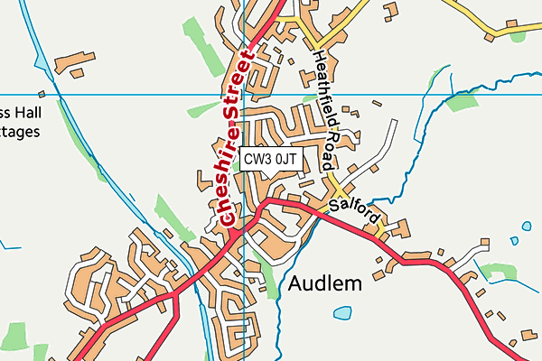 CW3 0JT map - OS VectorMap District (Ordnance Survey)