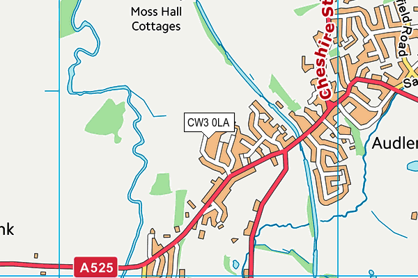 CW3 0LA map - OS VectorMap District (Ordnance Survey)