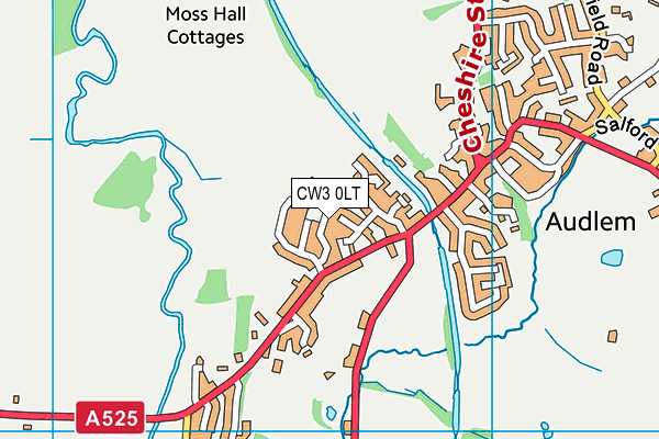 CW3 0LT map - OS VectorMap District (Ordnance Survey)