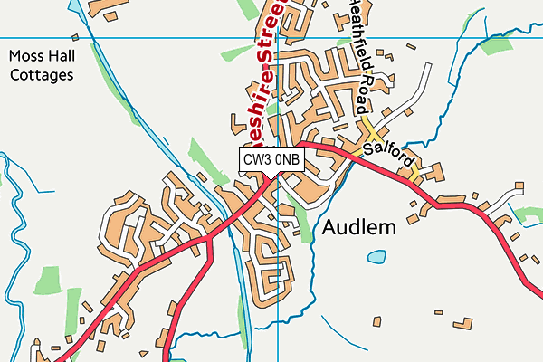 CW3 0NB map - OS VectorMap District (Ordnance Survey)