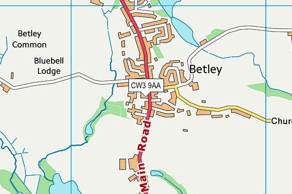 Map of THE SWAN INN (BETLEY) LIMITED at district scale