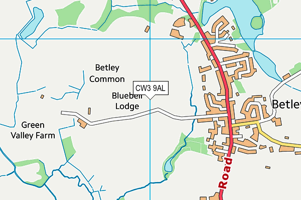 CW3 9AL map - OS VectorMap District (Ordnance Survey)