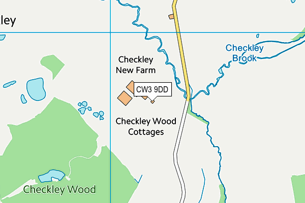 CW3 9DD map - OS VectorMap District (Ordnance Survey)