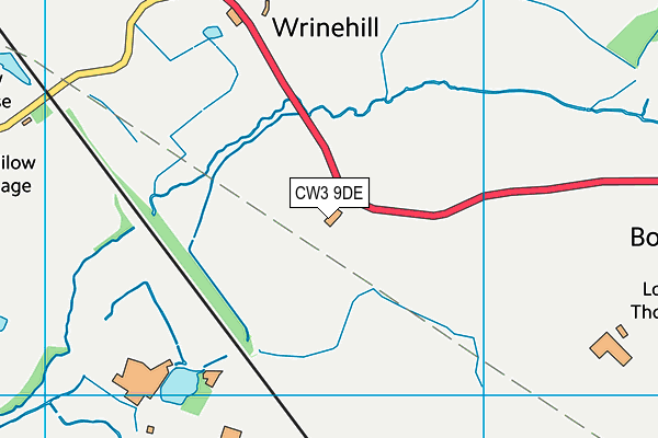 CW3 9DE map - OS VectorMap District (Ordnance Survey)