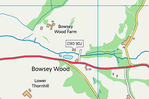 CW3 9DJ map - OS VectorMap District (Ordnance Survey)