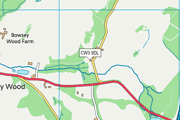 CW3 9DL map - OS VectorMap District (Ordnance Survey)