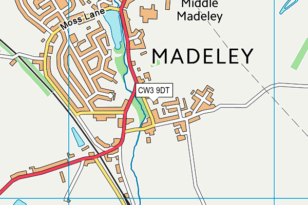 CW3 9DT map - OS VectorMap District (Ordnance Survey)