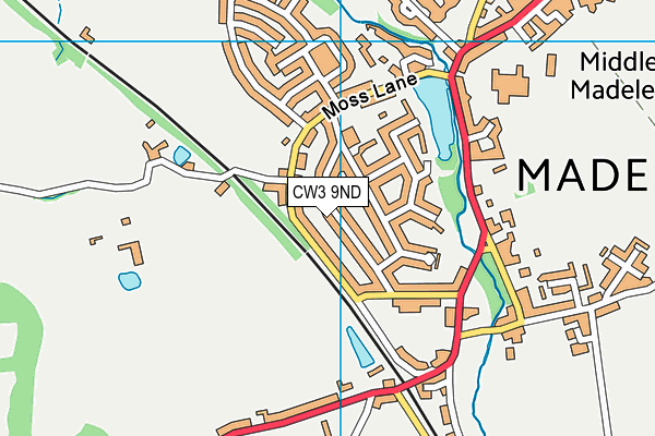 CW3 9ND map - OS VectorMap District (Ordnance Survey)