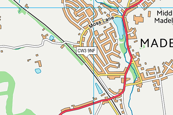 CW3 9NF map - OS VectorMap District (Ordnance Survey)