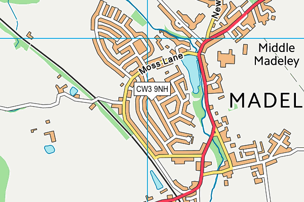 CW3 9NH map - OS VectorMap District (Ordnance Survey)