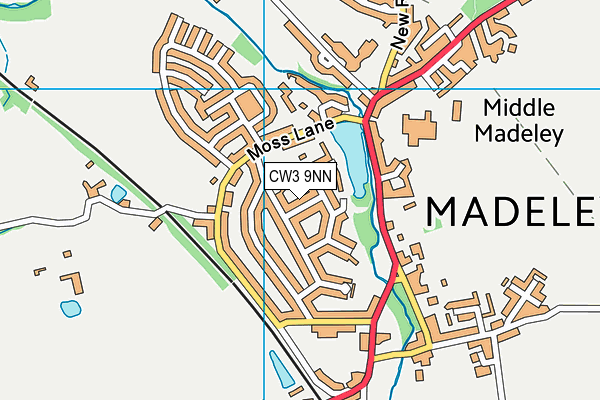 CW3 9NN map - OS VectorMap District (Ordnance Survey)