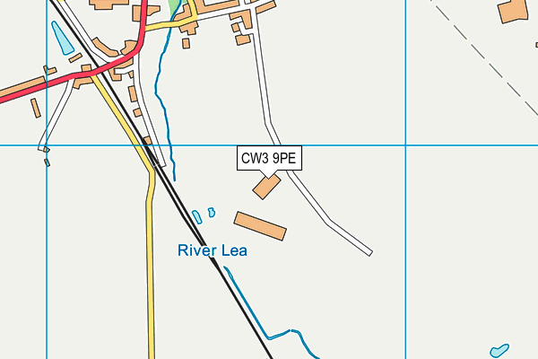 CW3 9PE map - OS VectorMap District (Ordnance Survey)