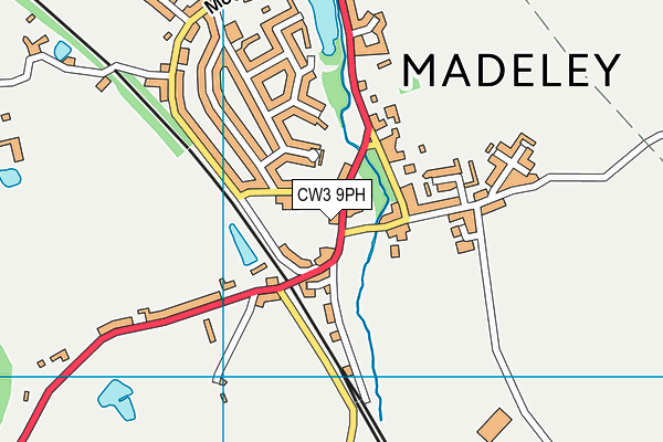 CW3 9PH map - OS VectorMap District (Ordnance Survey)