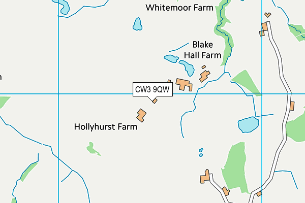 CW3 9QW map - OS VectorMap District (Ordnance Survey)