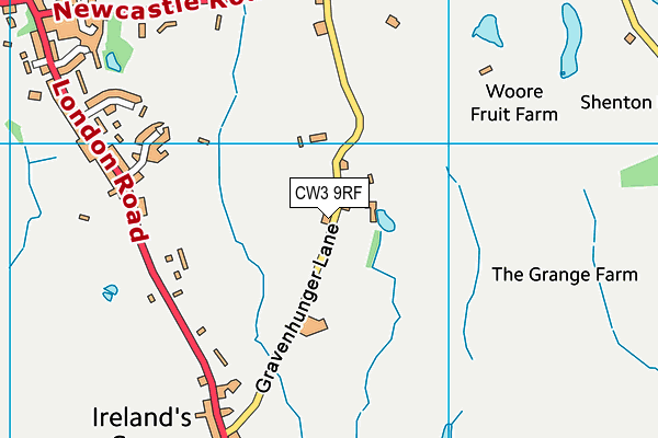 CW3 9RF map - OS VectorMap District (Ordnance Survey)