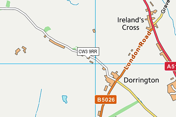 CW3 9RR map - OS VectorMap District (Ordnance Survey)