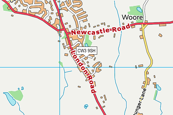 CW3 9SH map - OS VectorMap District (Ordnance Survey)