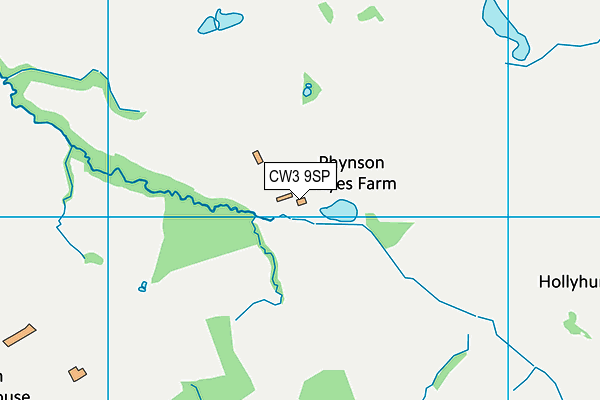 CW3 9SP map - OS VectorMap District (Ordnance Survey)