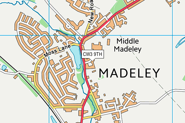 CW3 9TH map - OS VectorMap District (Ordnance Survey)