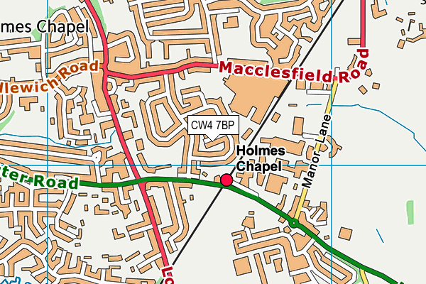 CW4 7BP map - OS VectorMap District (Ordnance Survey)