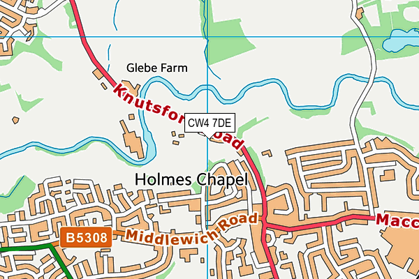 CW4 7DE map - OS VectorMap District (Ordnance Survey)