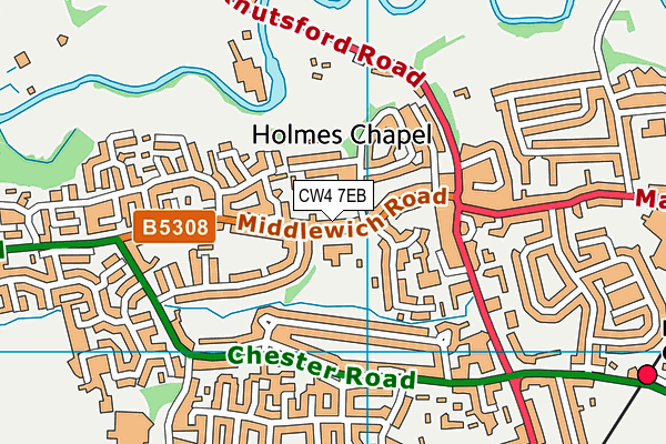 Holmes Chapel Primary School map (CW4 7EB) - OS VectorMap District (Ordnance Survey)