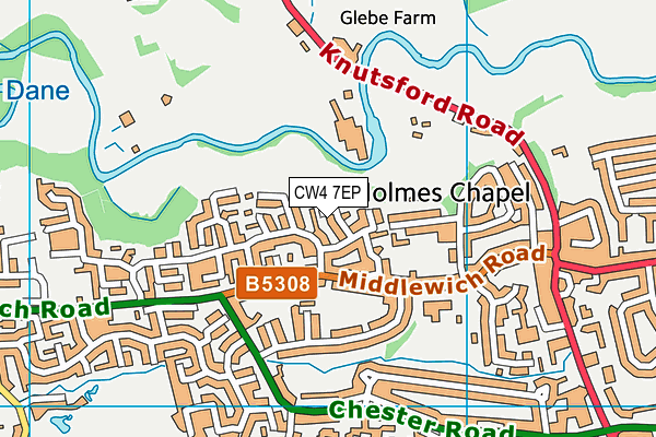 CW4 7EP map - OS VectorMap District (Ordnance Survey)