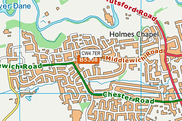 CW4 7ER map - OS VectorMap District (Ordnance Survey)