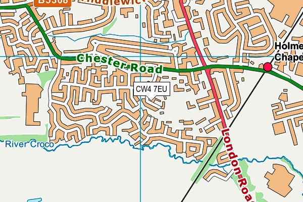 CW4 7EU map - OS VectorMap District (Ordnance Survey)