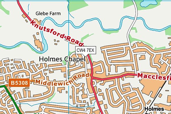 CW4 7EX map - OS VectorMap District (Ordnance Survey)