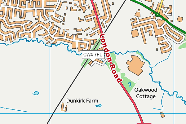 CW4 7FU map - OS VectorMap District (Ordnance Survey)