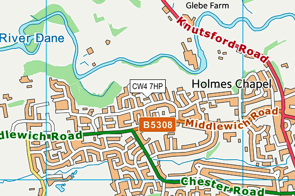 CW4 7HP map - OS VectorMap District (Ordnance Survey)