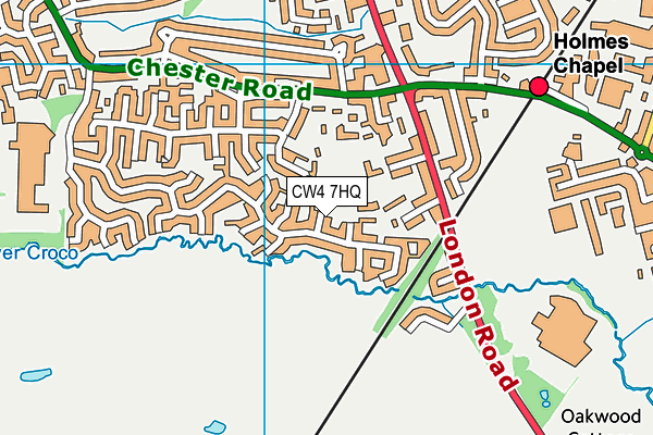 CW4 7HQ map - OS VectorMap District (Ordnance Survey)