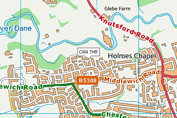 CW4 7HR map - OS VectorMap District (Ordnance Survey)