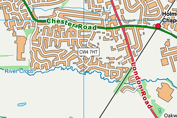 CW4 7HT map - OS VectorMap District (Ordnance Survey)
