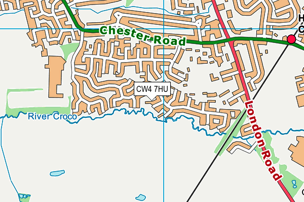 CW4 7HU map - OS VectorMap District (Ordnance Survey)