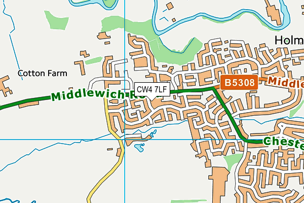 CW4 7LF map - OS VectorMap District (Ordnance Survey)