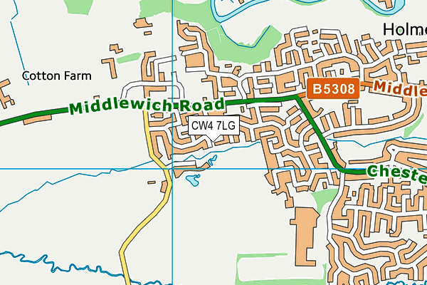 CW4 7LG map - OS VectorMap District (Ordnance Survey)