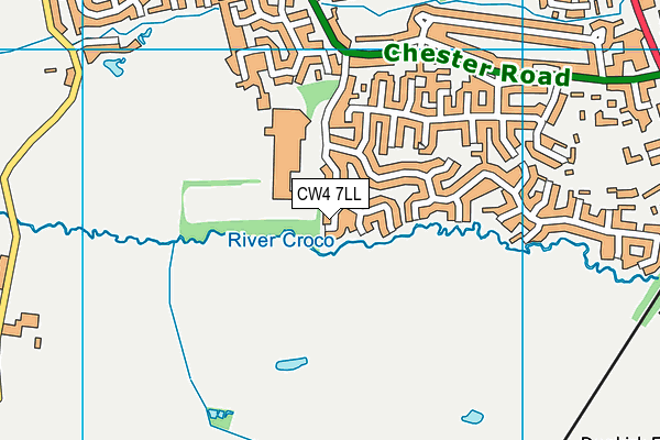 CW4 7LL map - OS VectorMap District (Ordnance Survey)