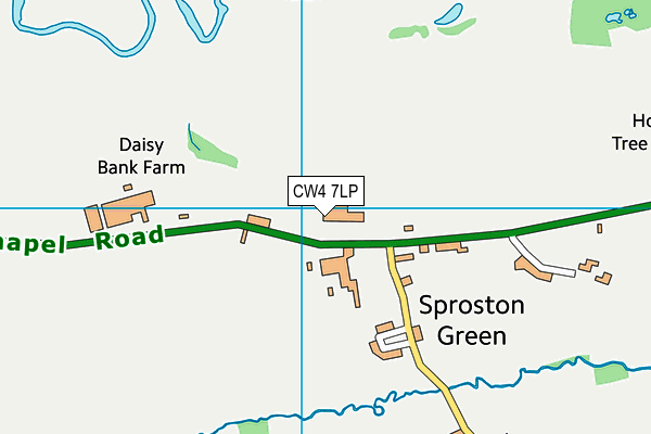 CW4 7LP map - OS VectorMap District (Ordnance Survey)