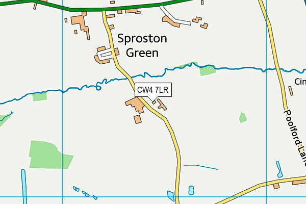 CW4 7LR map - OS VectorMap District (Ordnance Survey)