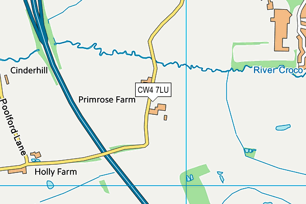 CW4 7LU map - OS VectorMap District (Ordnance Survey)