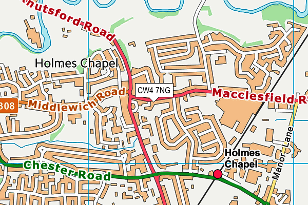 CW4 7NG map - OS VectorMap District (Ordnance Survey)