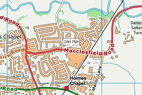 CW4 7NH map - OS VectorMap District (Ordnance Survey)