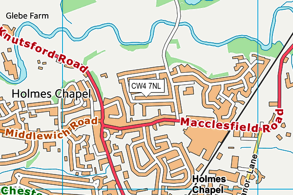 CW4 7NL map - OS VectorMap District (Ordnance Survey)