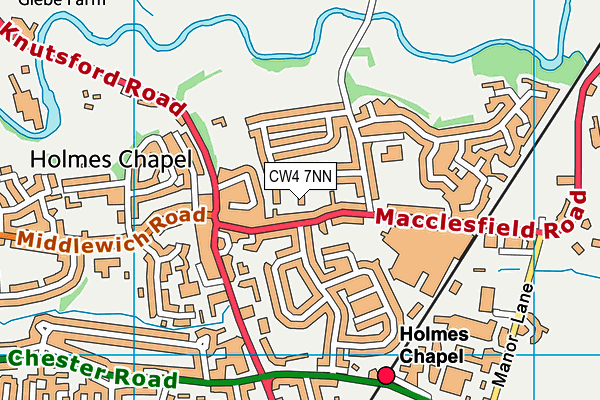 CW4 7NN map - OS VectorMap District (Ordnance Survey)