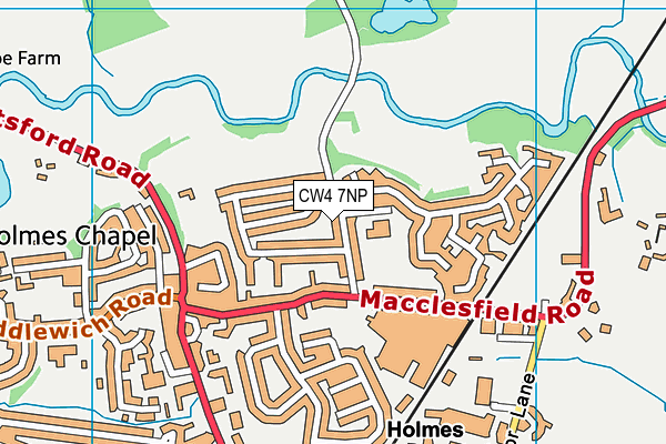 Hermitage Primary School map (CW4 7NP) - OS VectorMap District (Ordnance Survey)