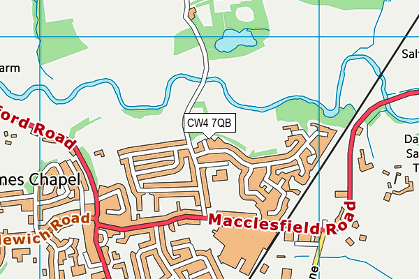 CW4 7QB map - OS VectorMap District (Ordnance Survey)