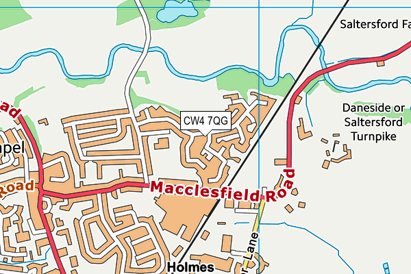 CW4 7QG map - OS VectorMap District (Ordnance Survey)