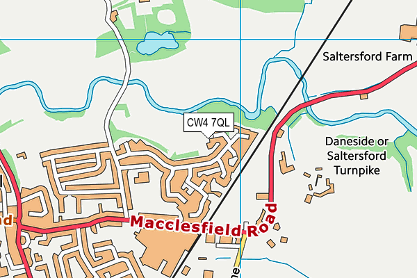 CW4 7QL map - OS VectorMap District (Ordnance Survey)
